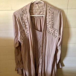 Free People tunic with lace detail